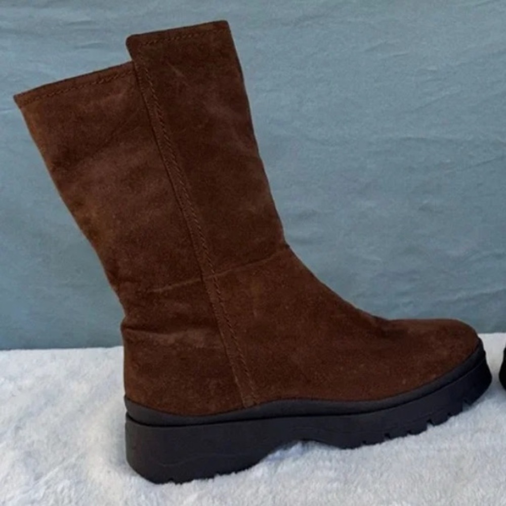 AQUATALIA SARINA SUEDE SIDE ZIP BOOTS BROWN